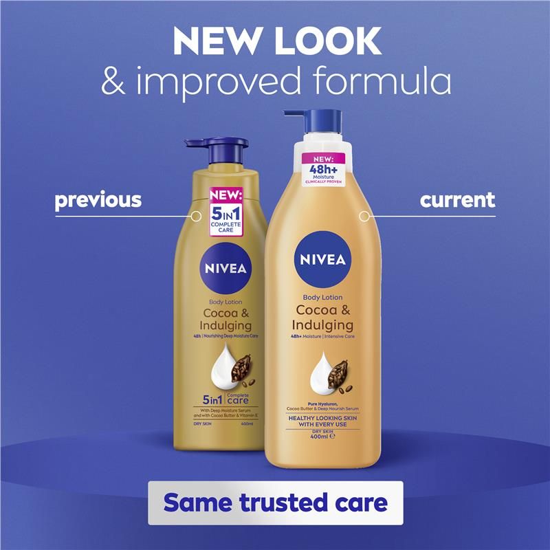 Sữa dưỡng thể NIVEA Cocoa Butter dưỡng ẩm 48H 400ml