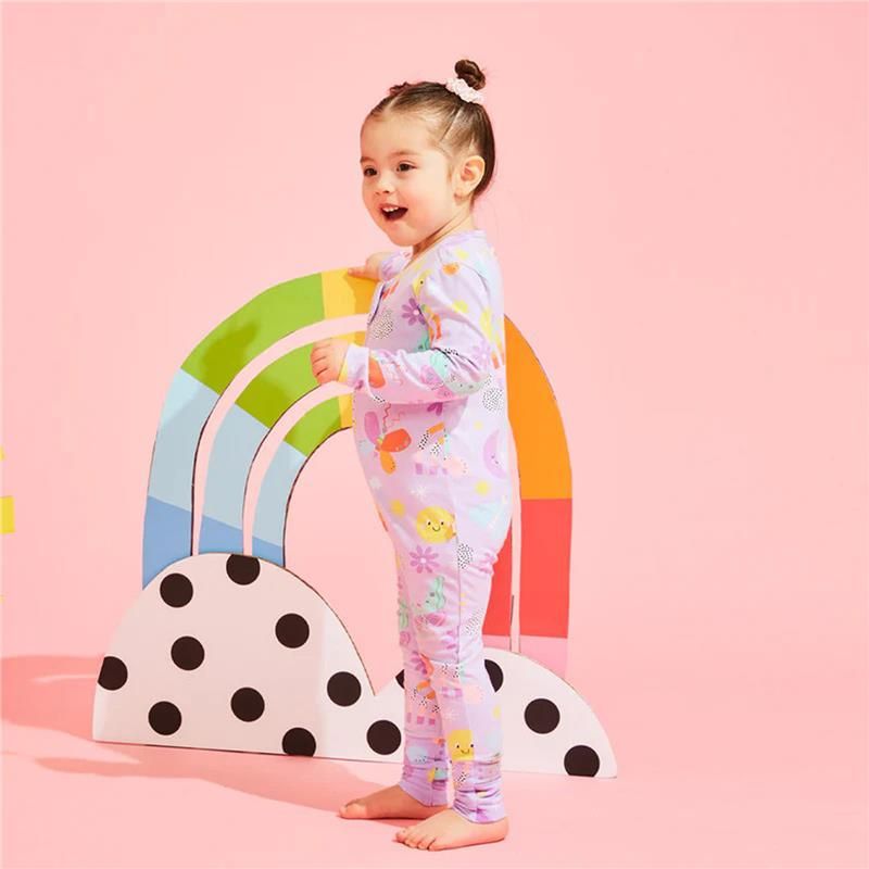 Bambi Mini Co. Wrigglesuit 3-6 tháng màu tím nhạt