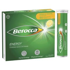 Berocca Energy Mango And Orange 60 Viên Sủi Bọt Size Độc Quyền