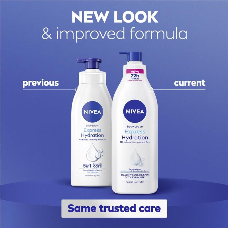 Sữa dưỡng thể NIVEA Express Hydration dưỡng ẩm 400ml