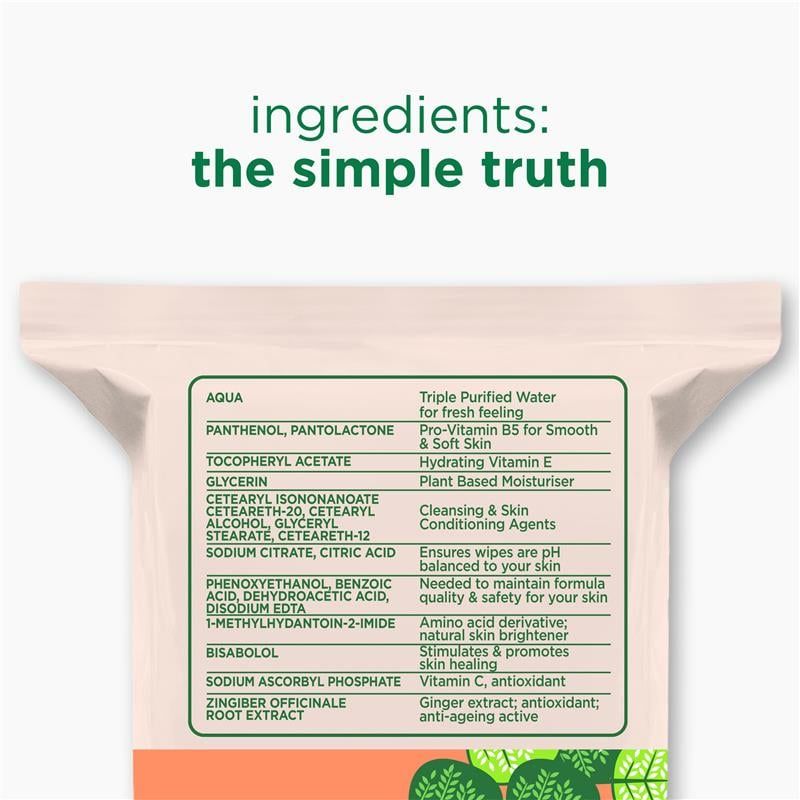 Khăn lau mặt Simple Micellar Instant Glow Facial Wipes 20 miếng