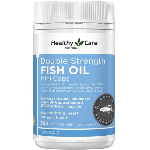 Dầu cá Healthy Care Double Strength Mini 200 viên nang