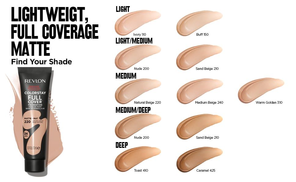 Kem Nền Revlon Colorstay Full Cover Medium Beige MỚI