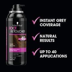 Schwarzkopf Root Retoucher Xịt màu nâu sẫm