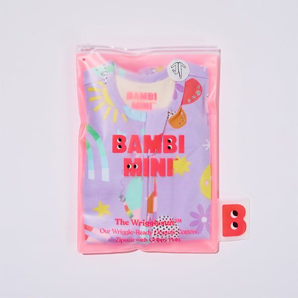 Bambi Mini Co. Wrigglesuit 3-6 tháng Beaucoup Blue