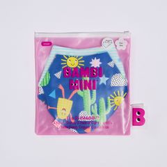 Yếm ngược họa tiết hoa neon và sọc kẹo Bambi Mini Co. Dribblebib GirIs 2 gói