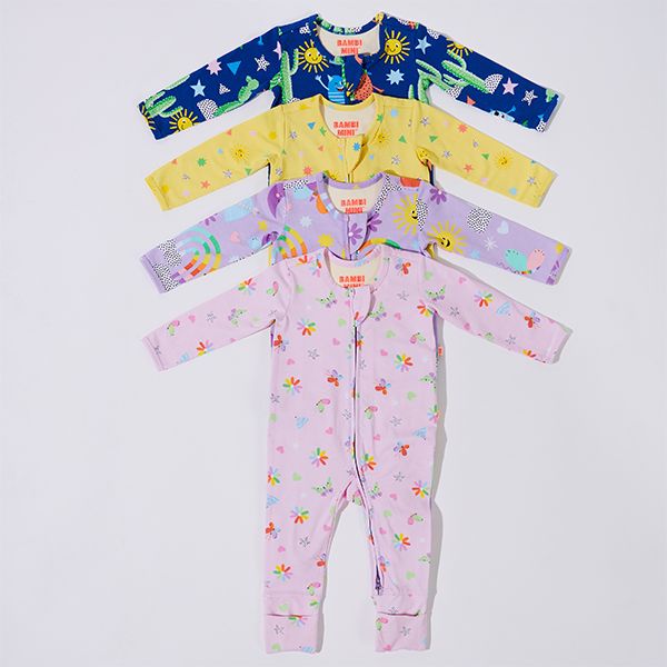 Bambi Mini Co. Wrigglesuit 0 Sơ sinh Beaucoup Blue