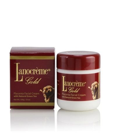 Kem dưỡng da mặt Lanocreme Placenta Facial Creme với trà xanh thiên nhiên 100g