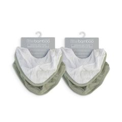 Yếm vải muslin Little Bamboo - Bayleaf 4 gói