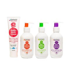 Grahams Natural Baby Starter Pack Dầu gội, kem, sữa tắm Baby Derma