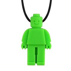 Vòng cổ cảm giác Safari Sensory Block Man màu xanh lá cây nhạt