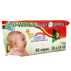 Khăn lau trẻ em Uni-Wipe hương thơm tự nhiên 80 miếng/gói 20 miếng
