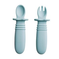 Starting Solids Australia Selfie Spoon + Fork Blue Lemonade