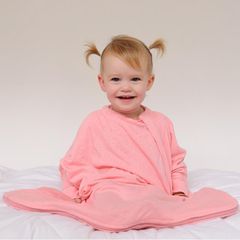 Bé thích ngủ, tay trong tay ngoài 'Cool' - Màu hồng kẹo (Mùa hè) 6-12 tháng