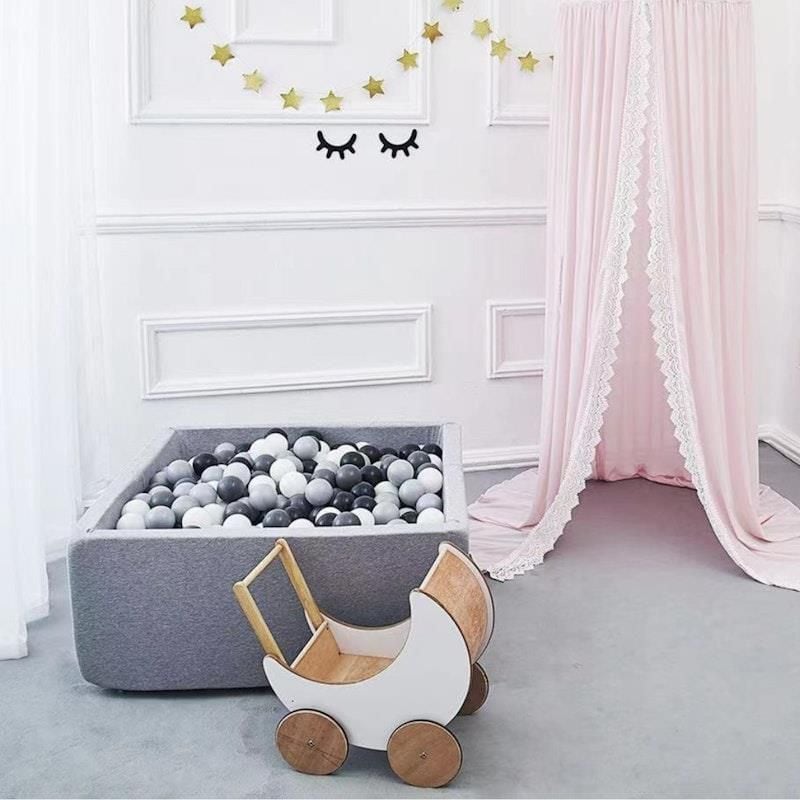 Riababy Soft Square Ball Pit Xám