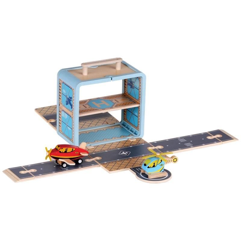 Bộ đồ chơi sân bay bằng gỗ Riababy