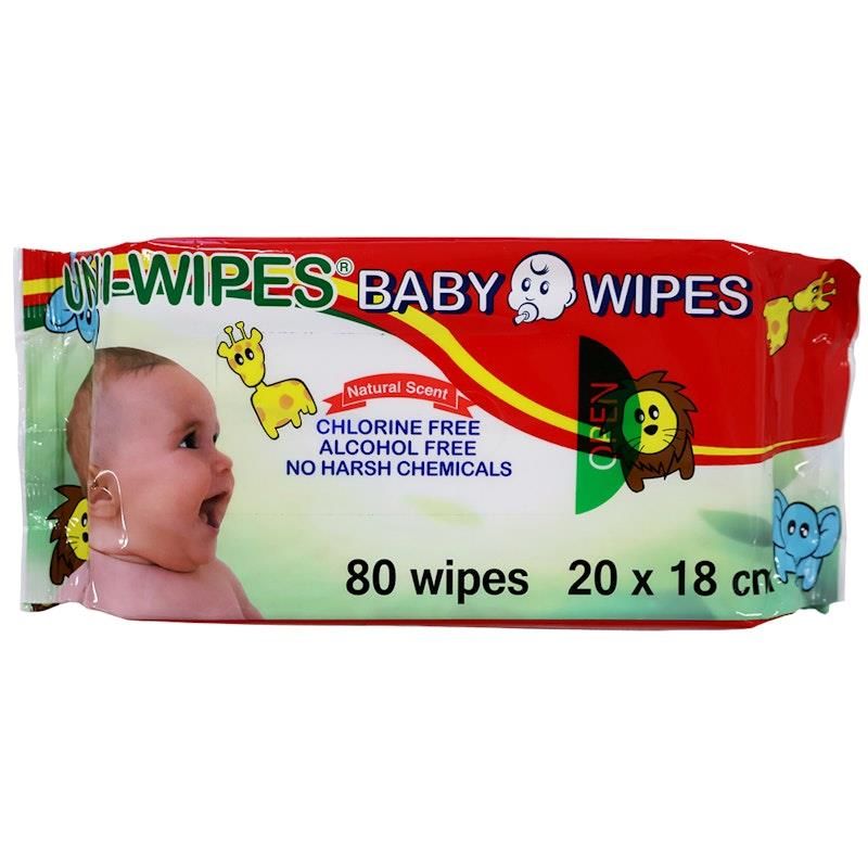 Khăn lau trẻ em Uni-Wipe hương thơm tự nhiên 80 miếng/gói 20 miếng