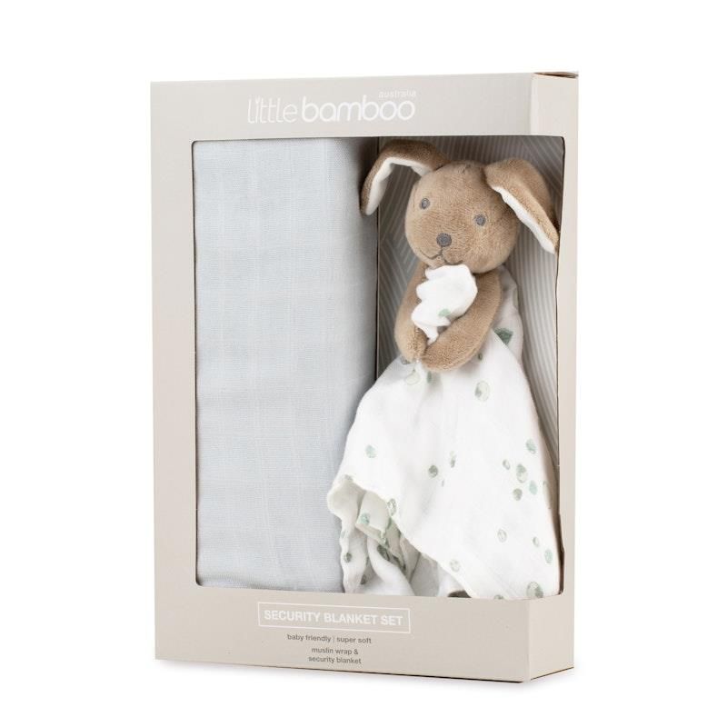 Bộ quà tặng chăn quấn Little Bamboo Muslin & Lovie Comforter - Whisper Whisper