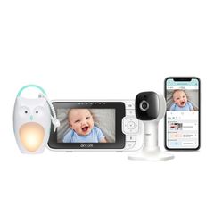 Bộ sản phẩm Oricom OBH430 4.3” Smart HD Nursery Pal Baby Video Monitor và Oricom OLS50 Portable Sound Soother Bundle (OBH430OLS)