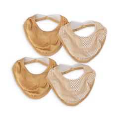 Yếm vải muslin Little Bamboo - Linear Sands Marigold 4 gói