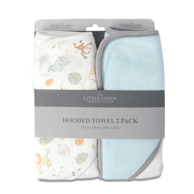 Khăn trùm đầu Little Linen Company 2 chiếc Safari Bear