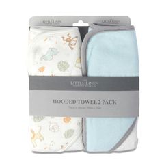 Khăn trùm đầu Little Linen Company 2 chiếc Safari Bear