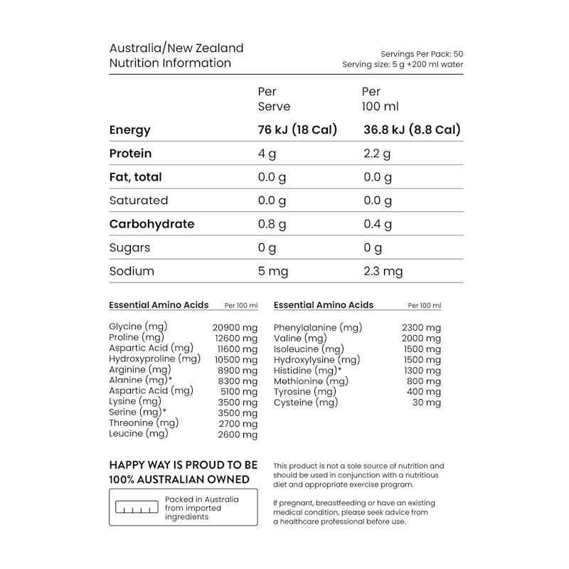 Bột Collagen Biển Không Hương Vị Happy Way 250g