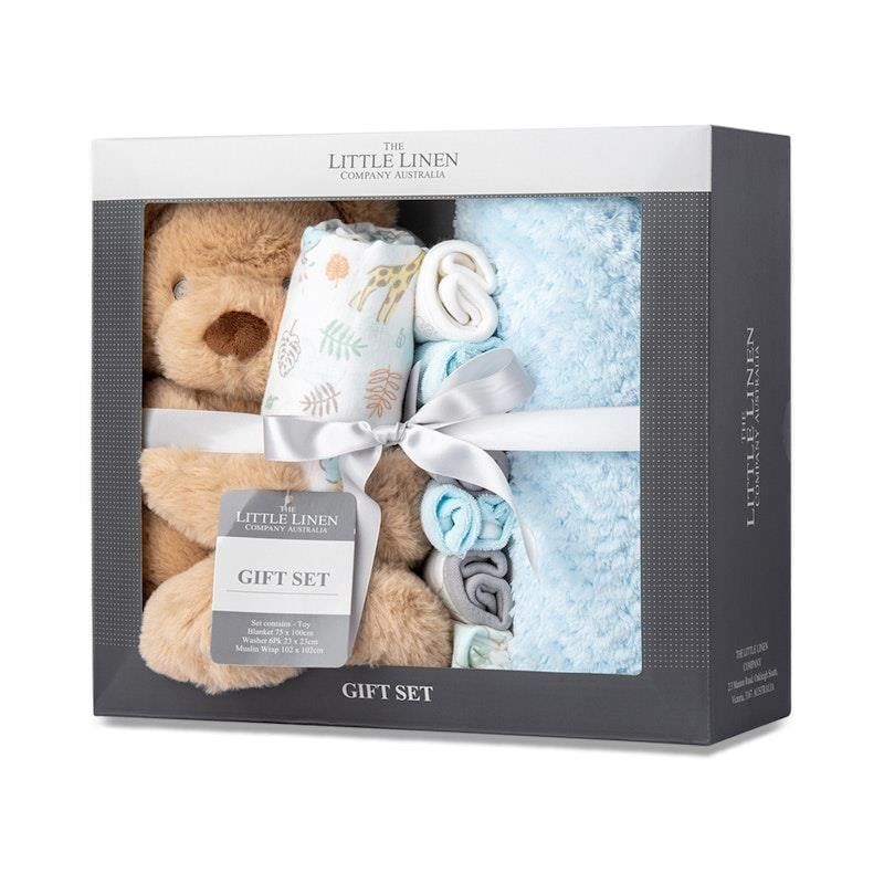 Bộ quà tặng hộp Little Linen Company Safari Bear