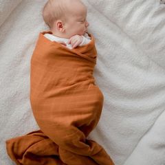 Khăn quấn hữu cơ Zoe Sage Savannah Rust 1 miếng