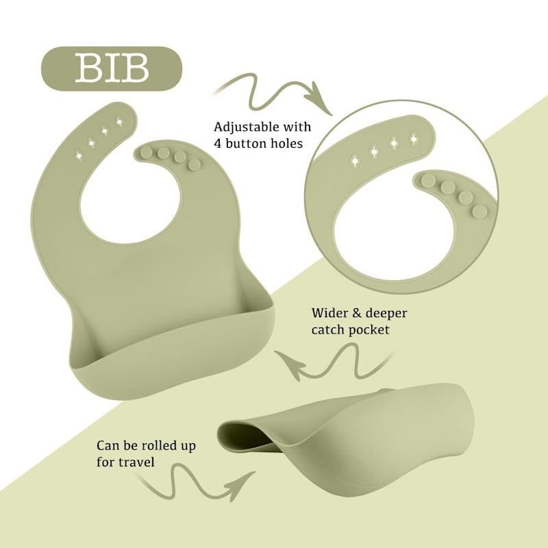 Bộ sản phẩm cho bé ăn bằng silicon Zoe Sage 11 món Kokoda