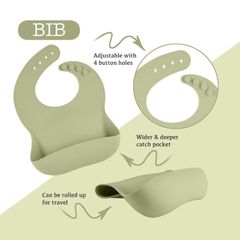 Bộ sản phẩm cho bé ăn bằng silicon Zoe Sage 11 món Kokoda