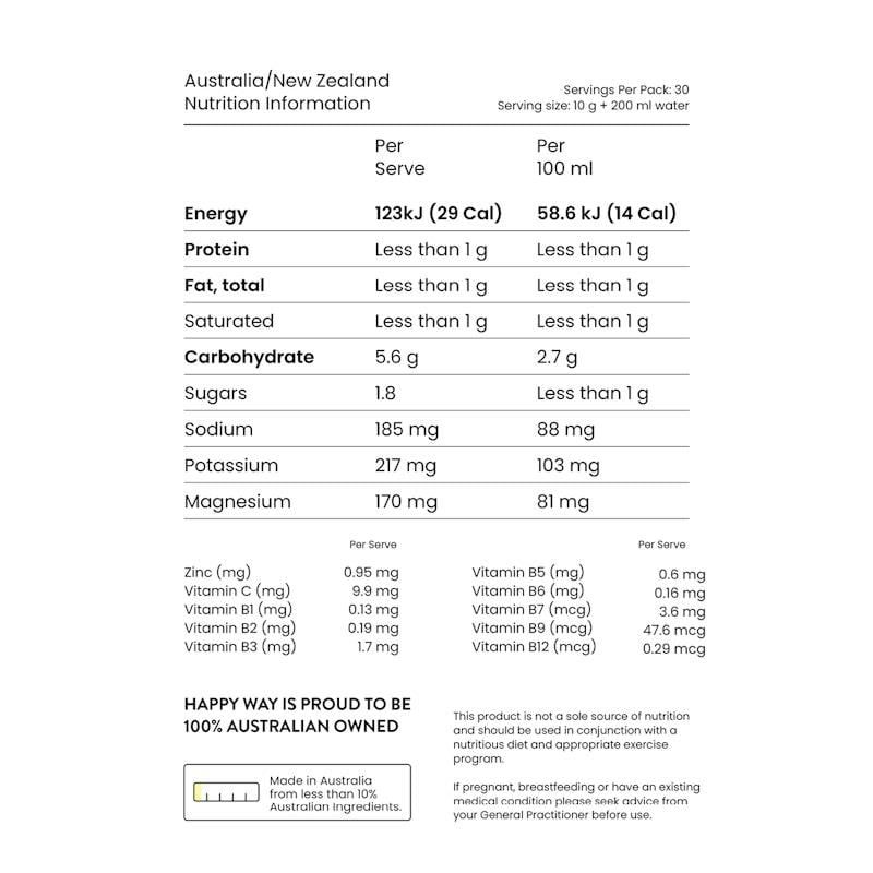 Bột điện giải chanh xanh Happy Way 300g