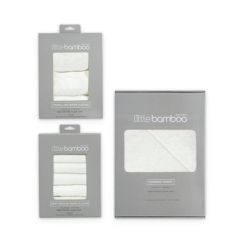 Khăn trùm đầu Little Bamboo & Máy giặt - Bộ sản phẩm tự nhiên