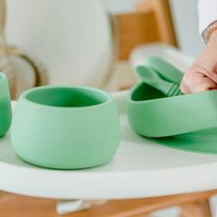 Starting Solids Australia Sucky Scoop Bowl Mint Crisp