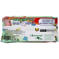 Khăn lau trẻ em Uni-Wipe hương thơm tự nhiên 80 miếng/gói 20 miếng
