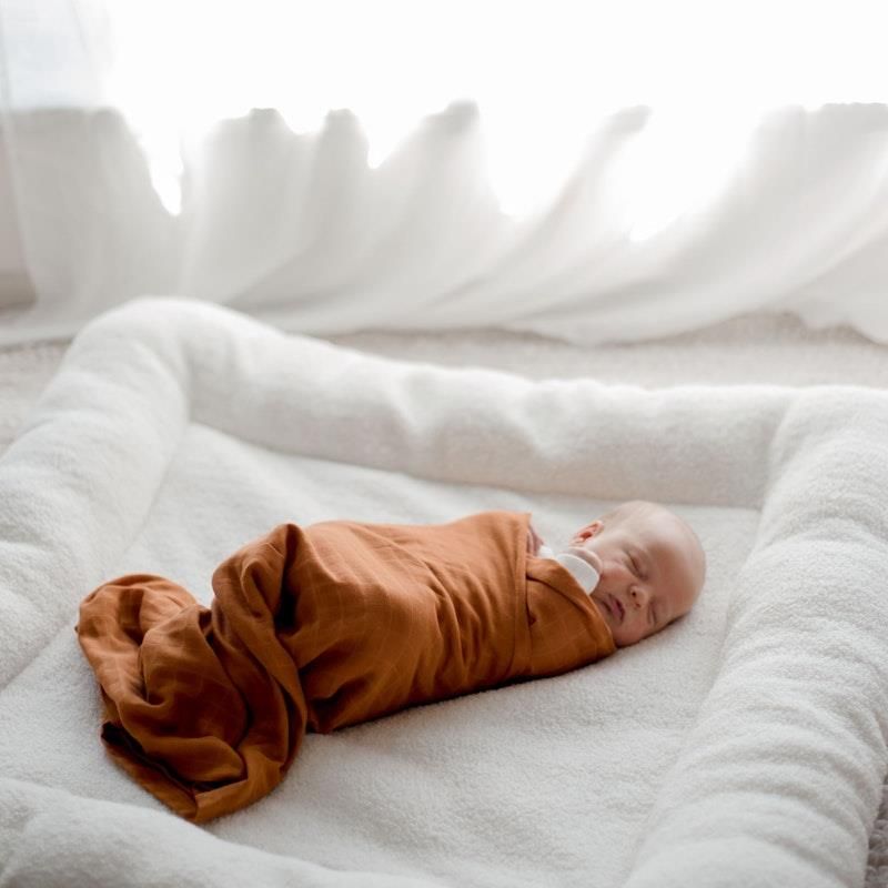 Khăn quấn hữu cơ Zoe Sage Savannah Rust 1 miếng