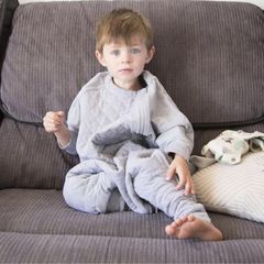 Baby Loves Sleep - 2.5 TOG Winter - Bộ đồ ấm áp cho trẻ mới biết đi có chân - Xám mát mẻ cho 1-3 tuổi