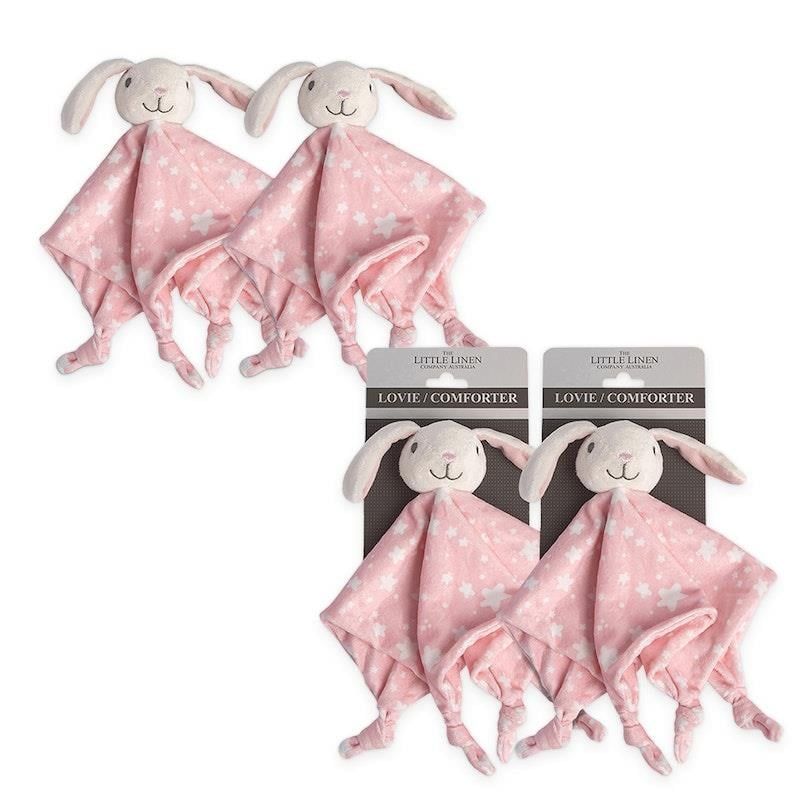 Bộ chăn ga gối Ballerina Bunny Lovie/Comforter của Little Linen Company 2 chiếc