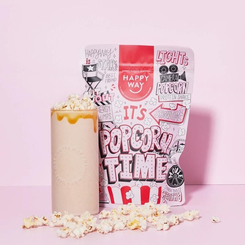 Bột Protein Thuần Chay Happy Way Caramel Popcorn 500g