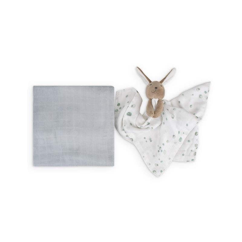 Bộ quà tặng chăn quấn Little Bamboo Muslin & Lovie Comforter - Whisper Whisper