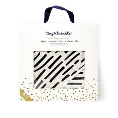 Bộ khăn trùm đầu và khăn mặt Tiny Twinkle Ink Strokes