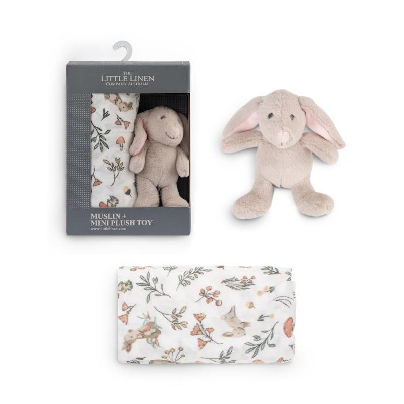 Đồ chơi nhồi bông & Thỏ thu hoạch bằng vải muslin của Công ty Little Linen