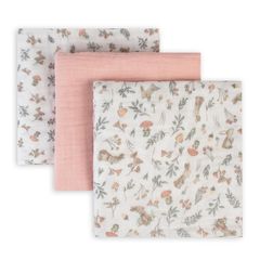 Bộ 3 khăn quấn Harvest Bunny của Little Linen Company Muslin