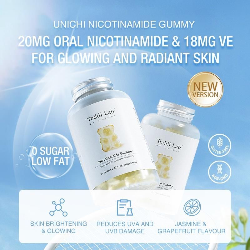 Kẹo dẻo Unichi Nicotinamide 60 viên x3 gói