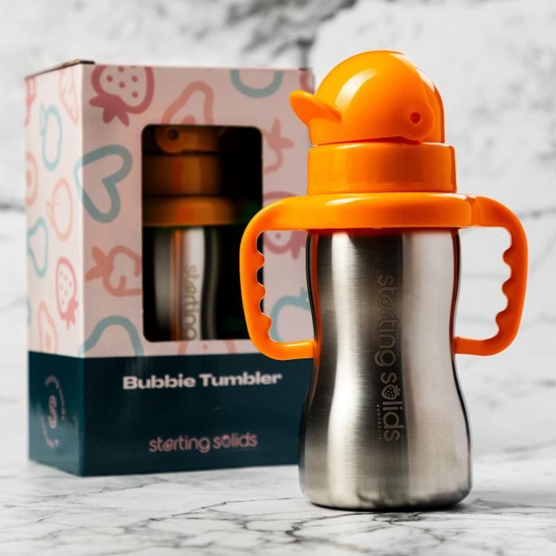 Starting Solids Australia Bubbie Tumbler Orange Sherbert