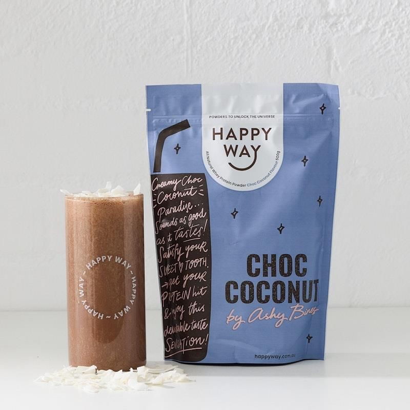 Bột Protein Whey Hạnh Nhân Ashy Bines Choc Coconut 500g