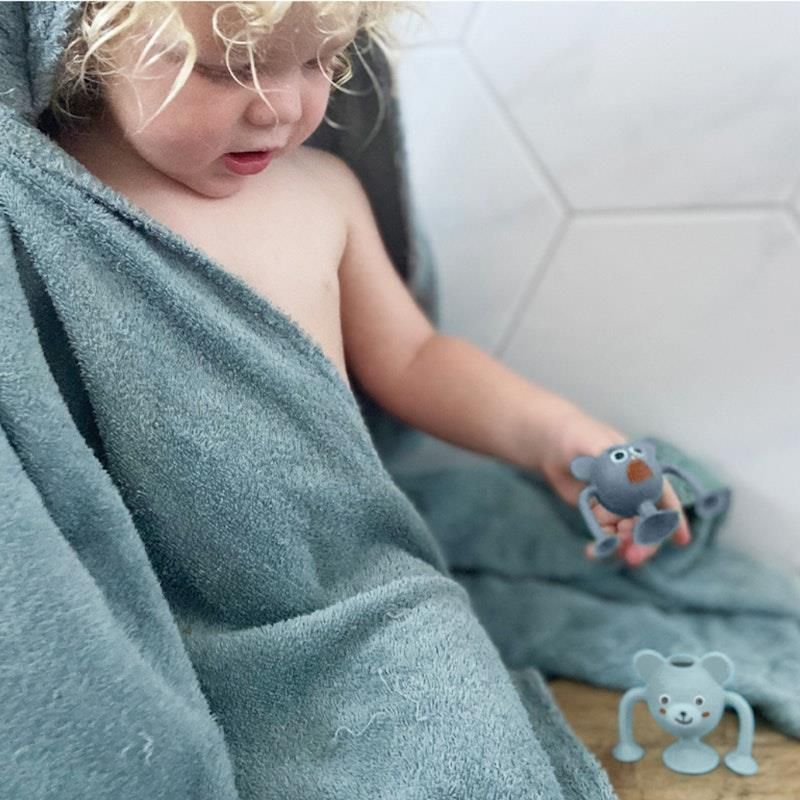 Đồ chơi tắm cho bé Cherub - Bộ 12 chiếc hút silicon - Bộ sưu tập toàn bộ sở thú - Gói màu phấn