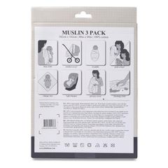 Bộ 3 miếng vải quấn muslin của Little Linen Company in họa tiết - Ballerina Bunny Ballerina Bunny