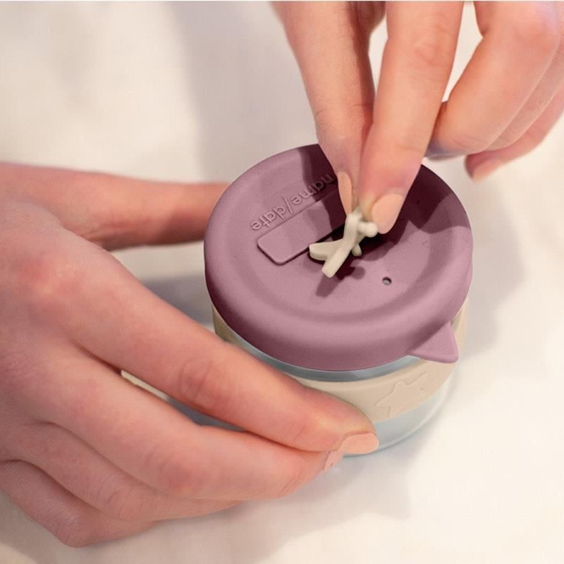 Bộ hộp đựng thức ăn trẻ em bằng silicon và thủy tinh Cherub Baby 5PK - Dusty Rose & Sand Pack