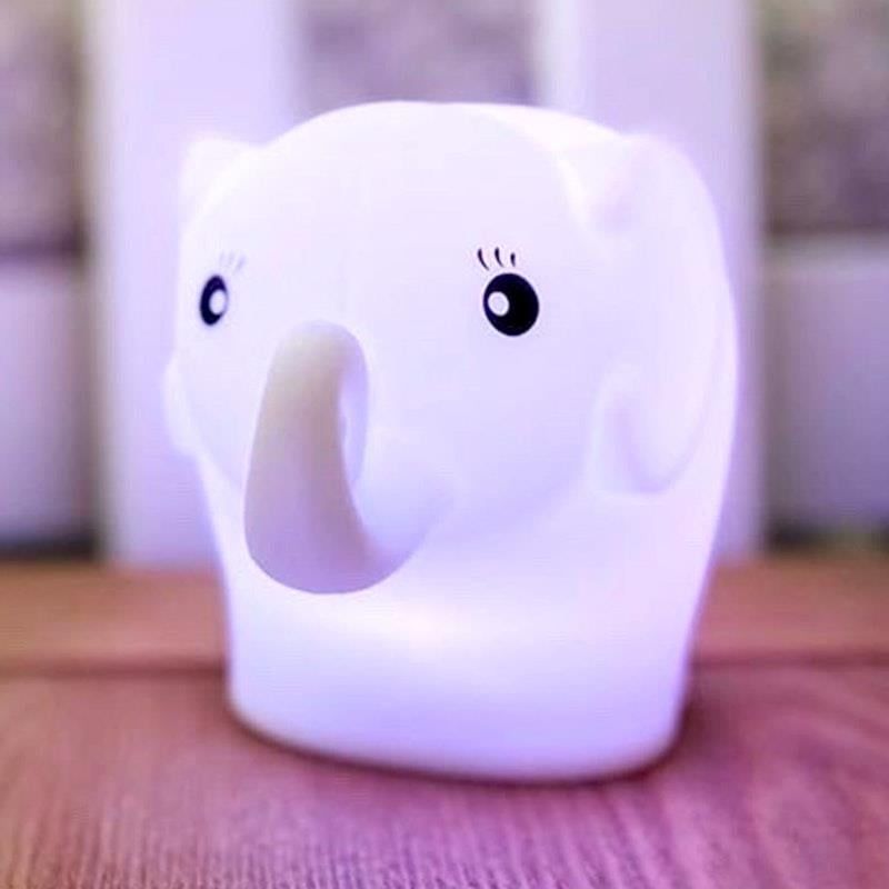 Đèn ngủ silicon mềm babystudio - Voi 1 chiếc